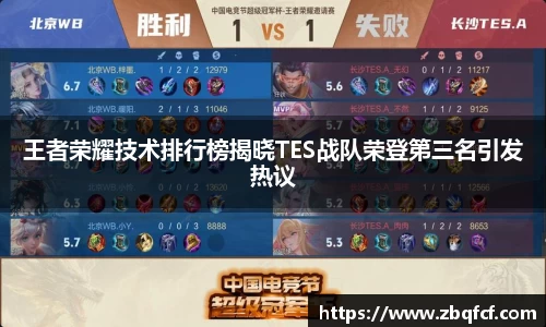 王者荣耀技术排行榜揭晓TES战队荣登第三名引发热议